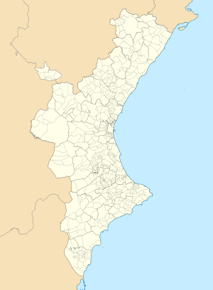 Mapa mudo de la Comunidad Valenciana
