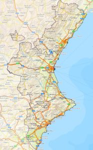 Relieve de la Comunidad Valenciana.