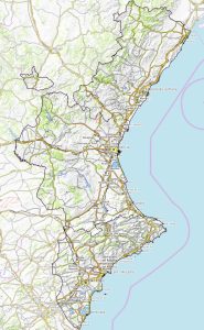 Topografía de la Comunidad Valenciana.
