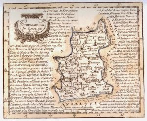 Mapa de Estremadura 1756. Mapa de Estremadura 1756.