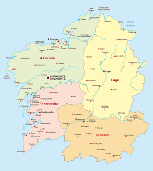 ¿Cuáles son las provincias de Galicia?