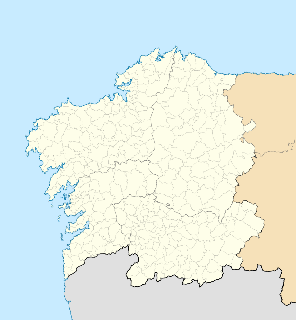 Mapa mudo de Galicia.