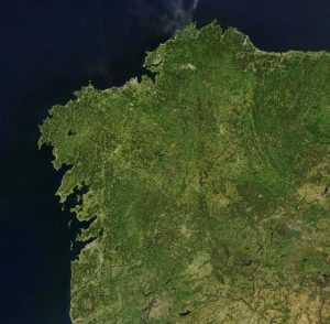 Imagen de Galicia desde el espacio. Imagen de Galicia desde el espacio.