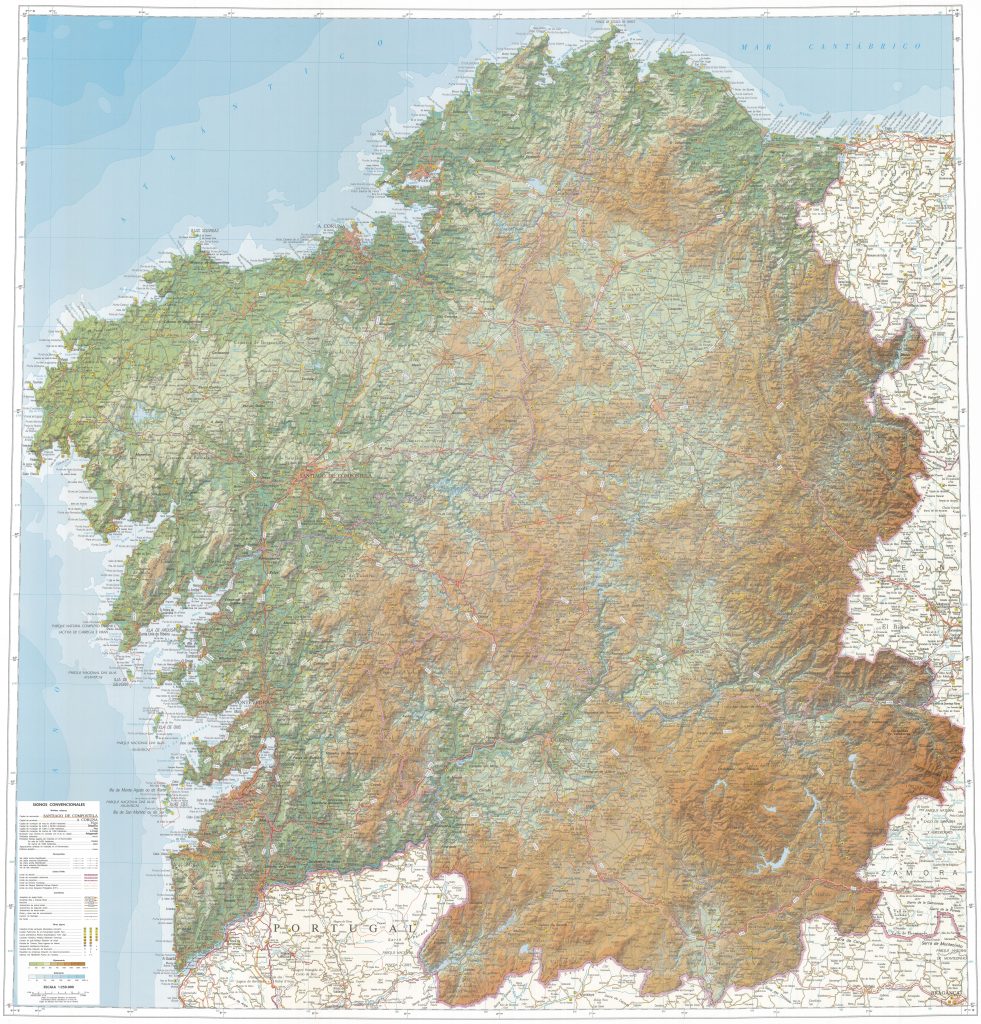 Mapa de Galicia.