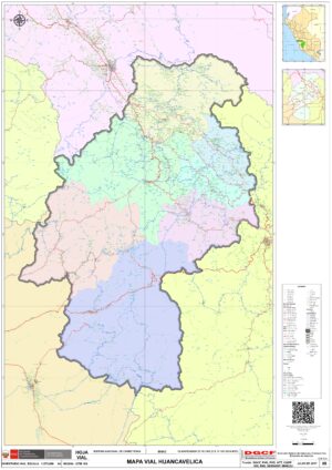 Mapa del departamento de Huancavelica