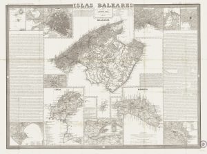 Mapa de las Islas Baleares de 1851