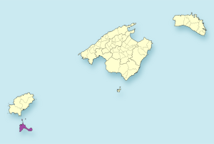 Mapa de ubicación de la isla de Formentera. Mapa de ubicación de la isla de Formentera.