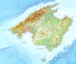 Mapa de la isla de Mallorca