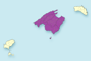 Mapa de ubicación de la isla de Mallorca. Mapa de ubicación de la isla de Mallorca.