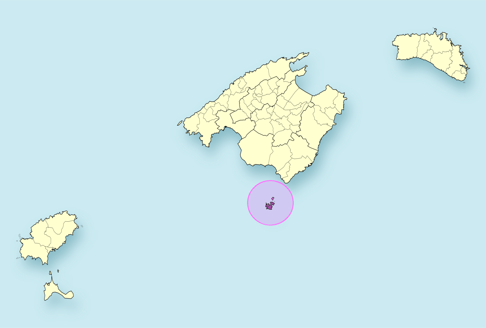 Mapa de la isla de Cabrera - Galería de mapas