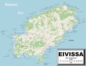 Mapa de la isla de Ibiza