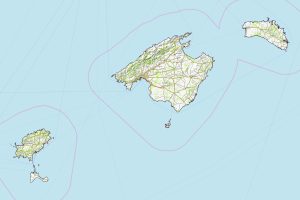 Relieve de las Islas Baleares.