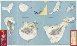 Mapa turístico de las Islas Canarias 1964