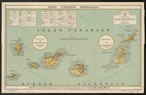 Mapas turisticos provinciales Canarias de 1960.