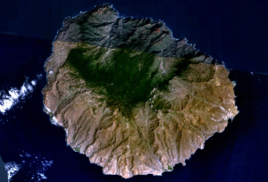 Imagen satelital de La Gomera.