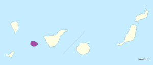 Mapa de ubicación de La Gomera.