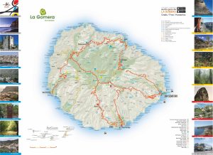 Mapa turístico de La Gomera.