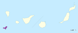 Mapa de ubicación de El Hierro.
