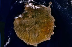 Imagen satelital de Gran Canaria.