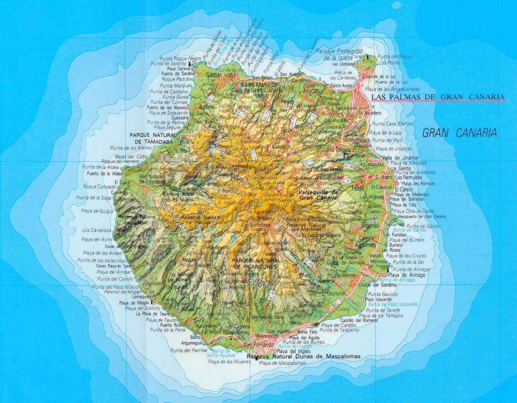 Mapa de Gran Canaria.