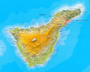 Mapa de la isla de Tenerife