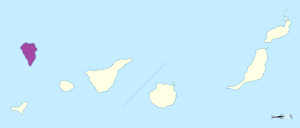 Mapa de ubicación de La Palma.