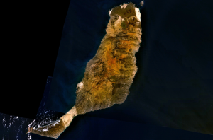 Imagen satelital de Fuerteventura.