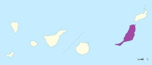 Mapa de ubicación de Fuerteventura. Mapa de ubicación de Fuerteventura.
