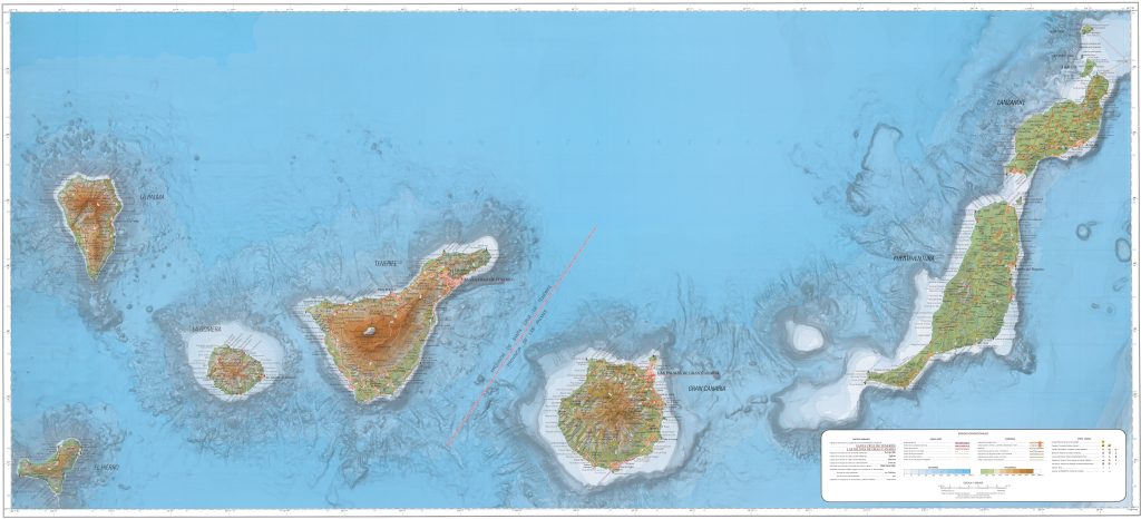 Mapa de Canarias.