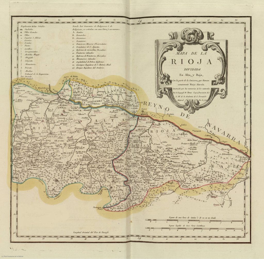 Mapa de La Rioja de Tomás López, año 1769.
