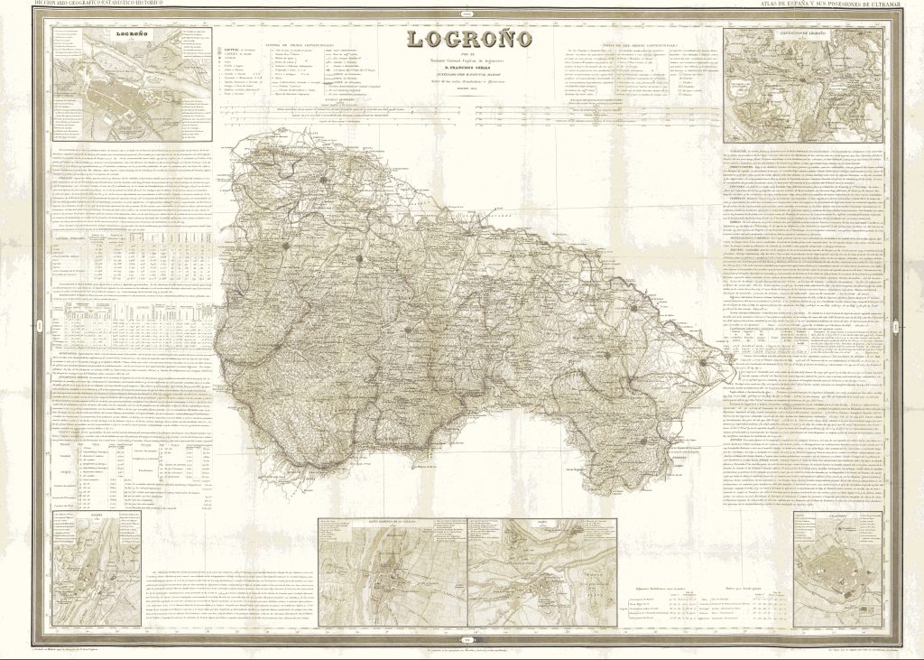 Mapa de la Provincia de Logroño 1851.