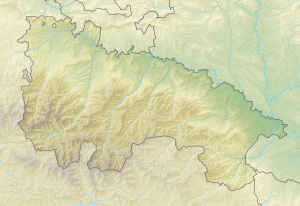 Mapa físico en blanco de La Rioja.