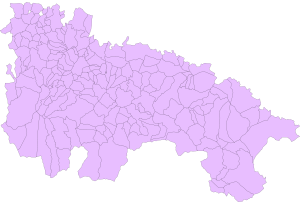 Mapa mudo de los municipios de La Rioja.