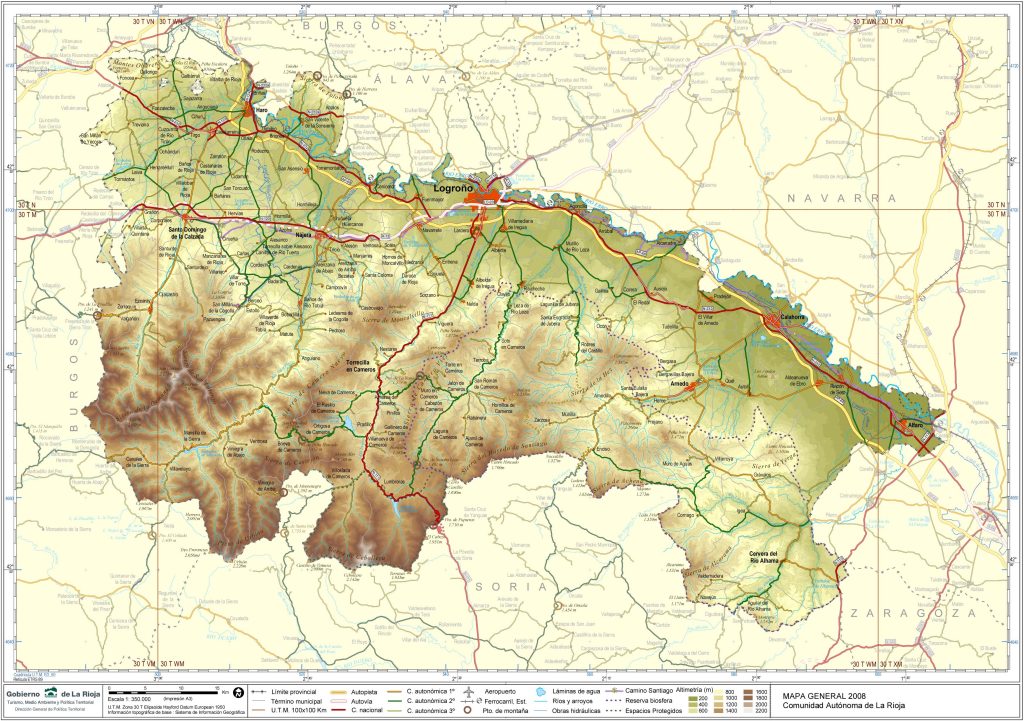 Autol Rioja Mapa Mapa físico de La Rioja - Galería de mapas