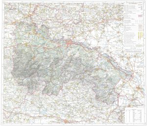 Mapa topográfico de La Rioja.