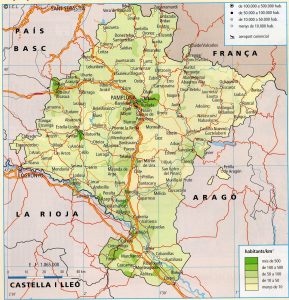 Principales ciudades de Navarra.