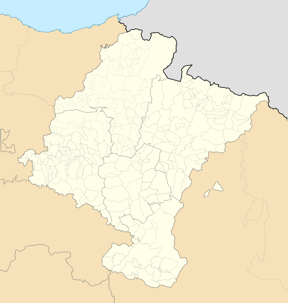 Mapa mudo de Navarra.