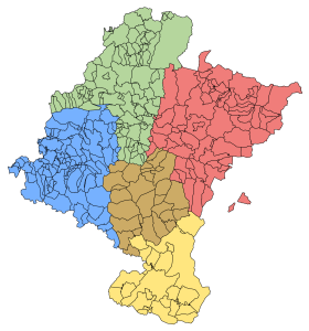 Mapa mudo de las merindades de Navarra.