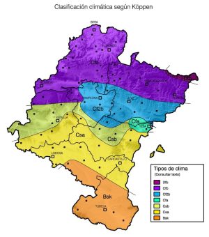 Mapa climático de Navarra