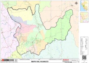 Mapa del departamento de Huánuco