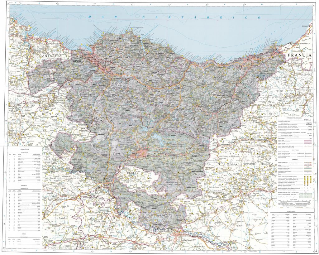 Mapa del País Vasco.