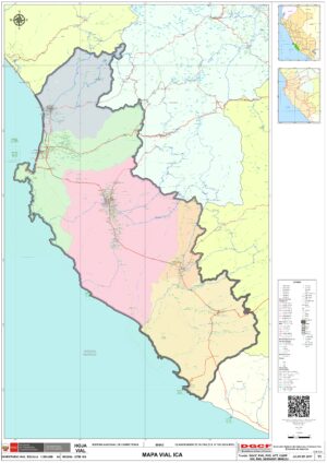 Mapa del departamento de Ica