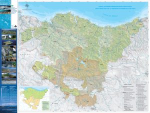 Mapa hidrológico del País Vasco.
