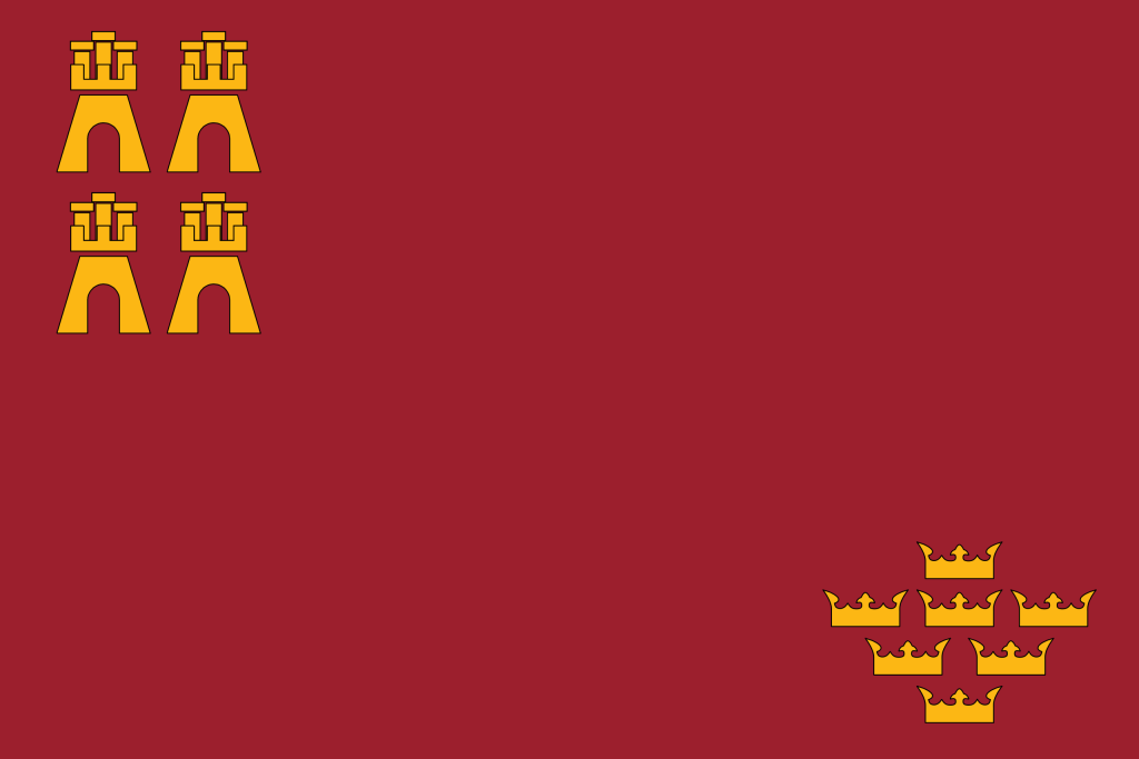 Bandera de la Región de Murcia.
