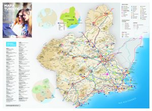 Mapa turístico de la Región de Murcia