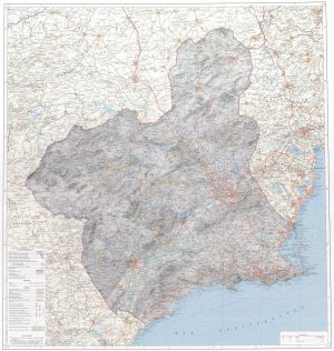 Mapa de carreteras de la Región de Murcia
