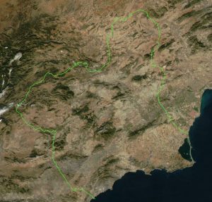 La Región de Murcia vista por satélite.