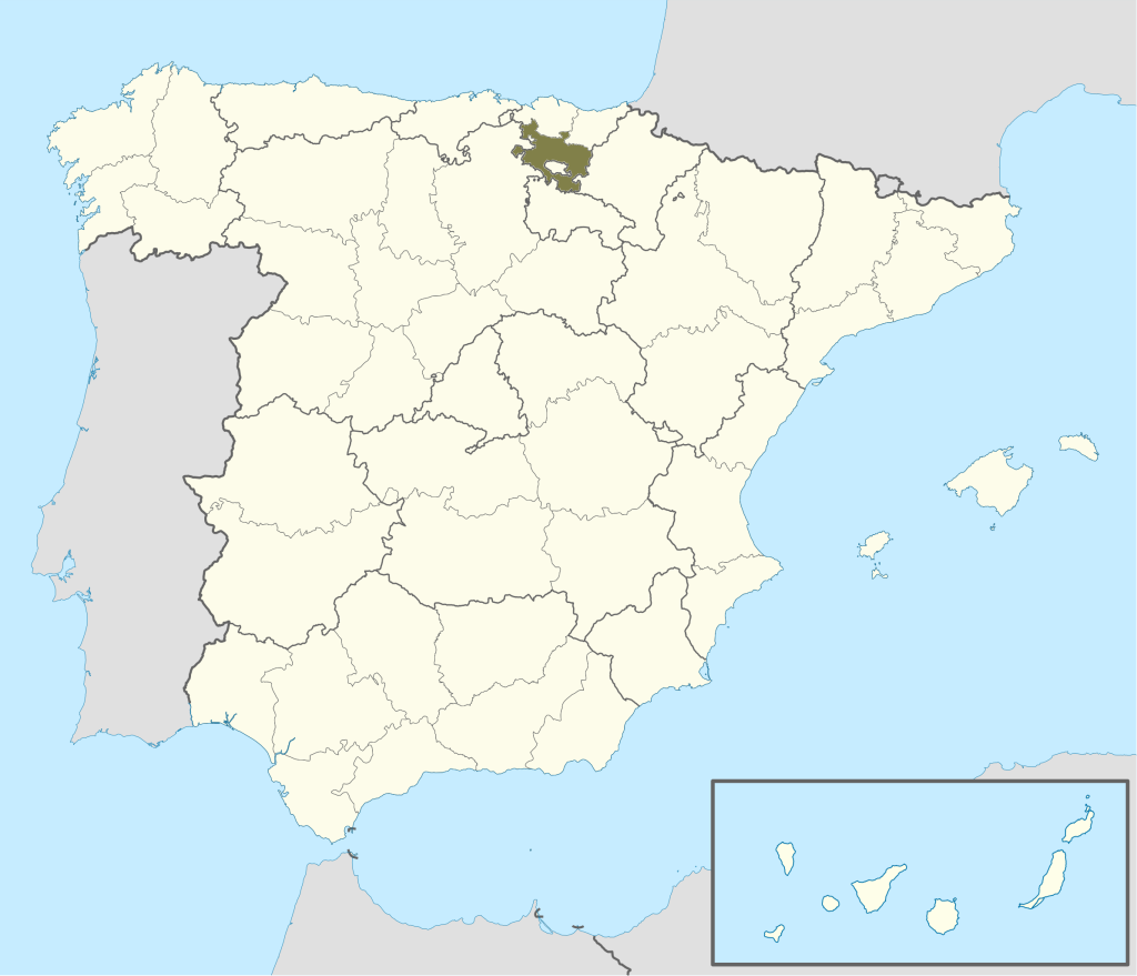 Mapa de ubicación de Álava.