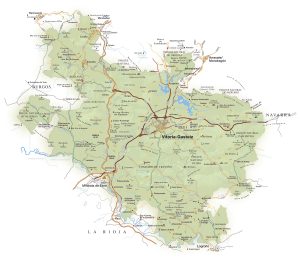 Mapa de carreteras de la provincia de Álava.