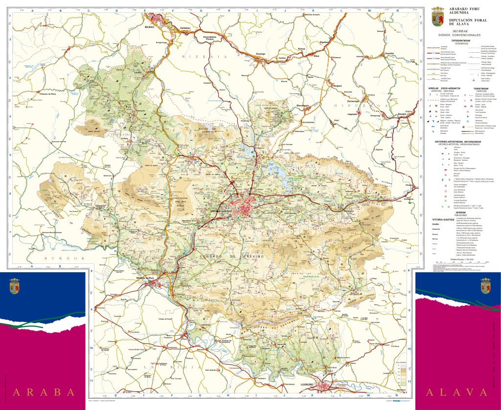 Mapa de la provincia de Álava.